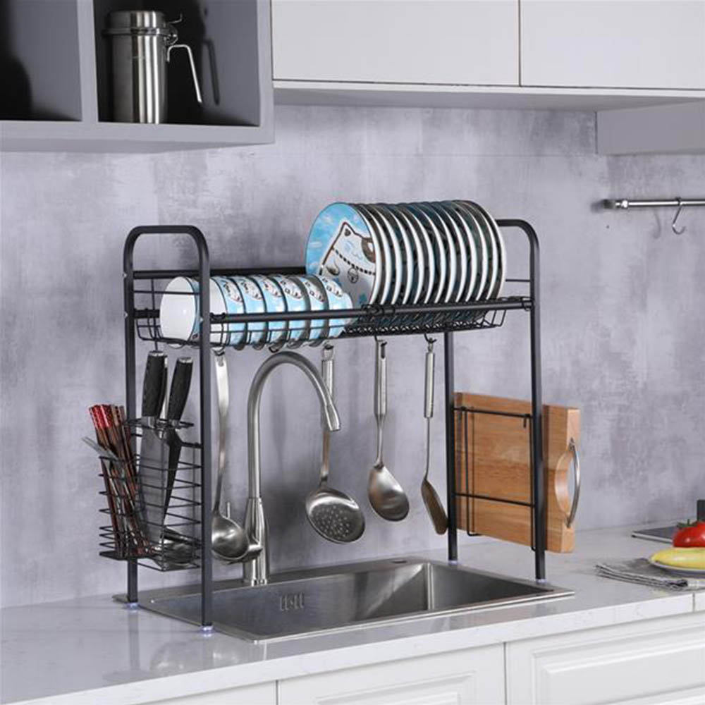 107 cm Dish Drying Rack with Utensil Holder Over Sink Narrow Dish Holder Rack eBay