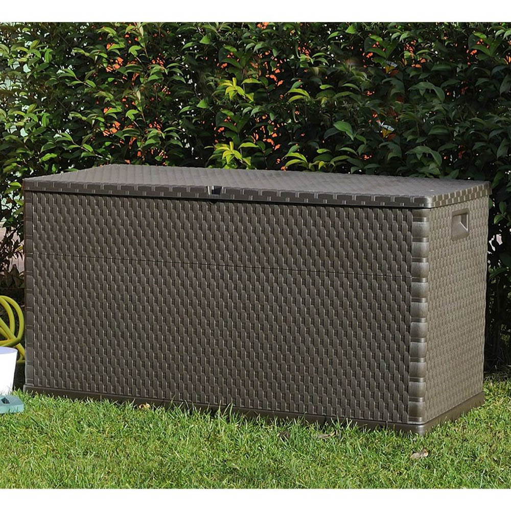 gardeon outdoor storage box bench seat lockable 240l