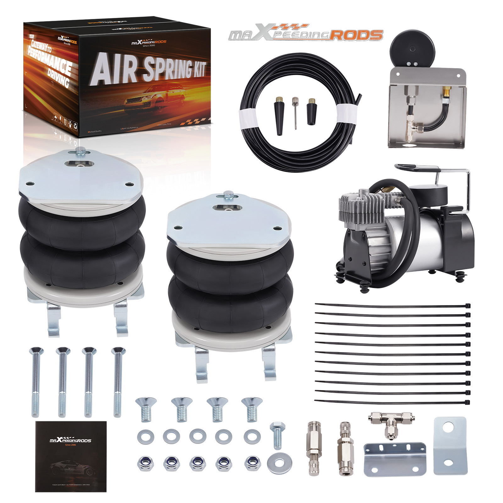 Kit suspension pneumatique + compresseur 12V for Renault Master 1998-2010 4000kg