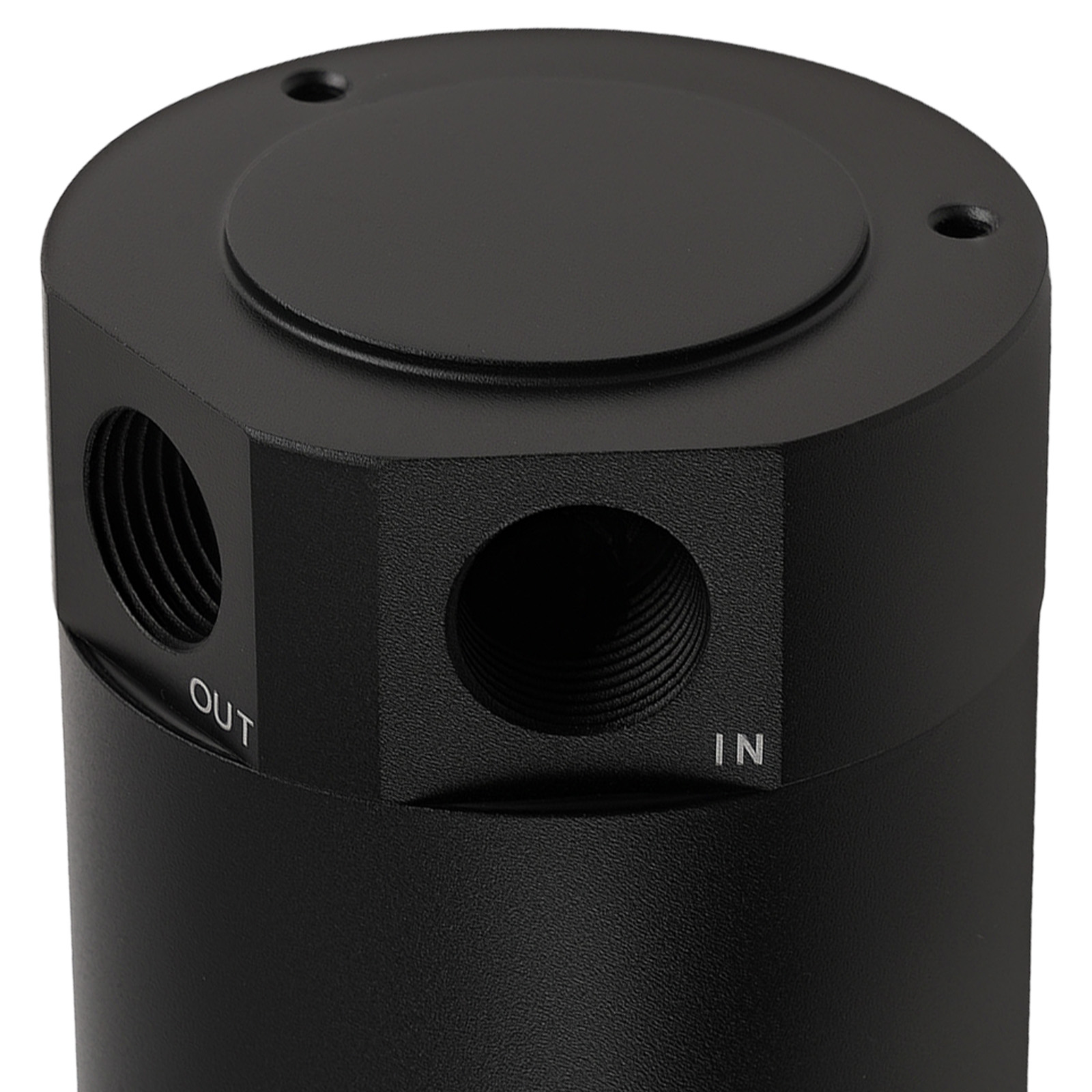 Universal 2 Ports Aluminum Oil Catch Can Tank Réservoir de bidon d'huile à