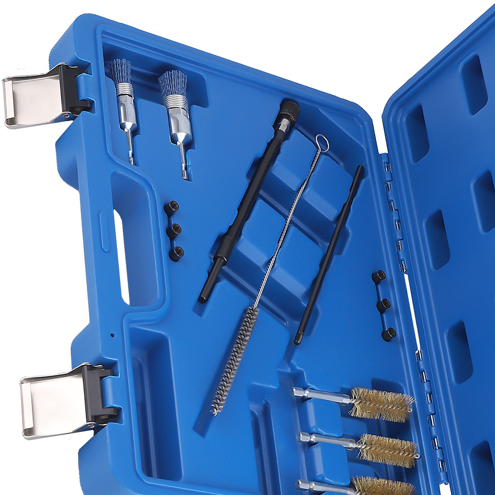14pcs Diesel Injector Seats Cleaner Brushes Driver Port Sealing Plugs Tools Kits