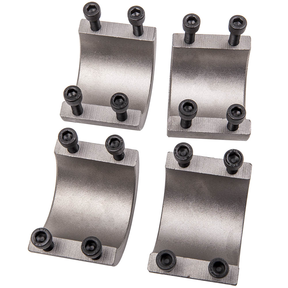 4 fascette for tubi in acciaio bullone saldabile su supporti roll-bar da 1,75
