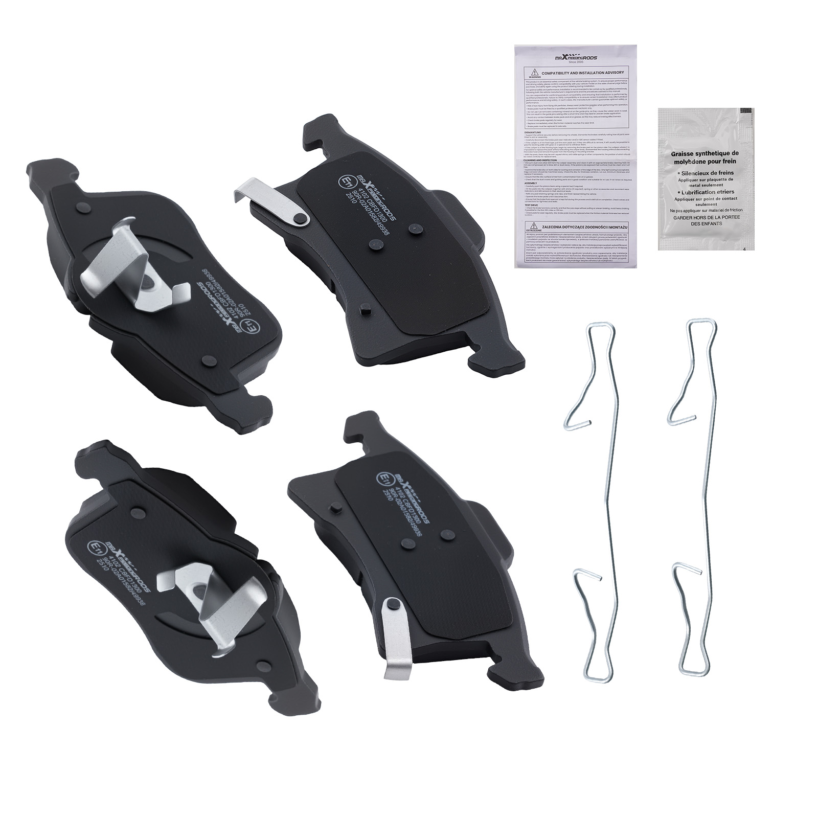 Kit 4 Plaquettes Frein AV for Vauxhall Astravan 1.3/1.7 CDTi