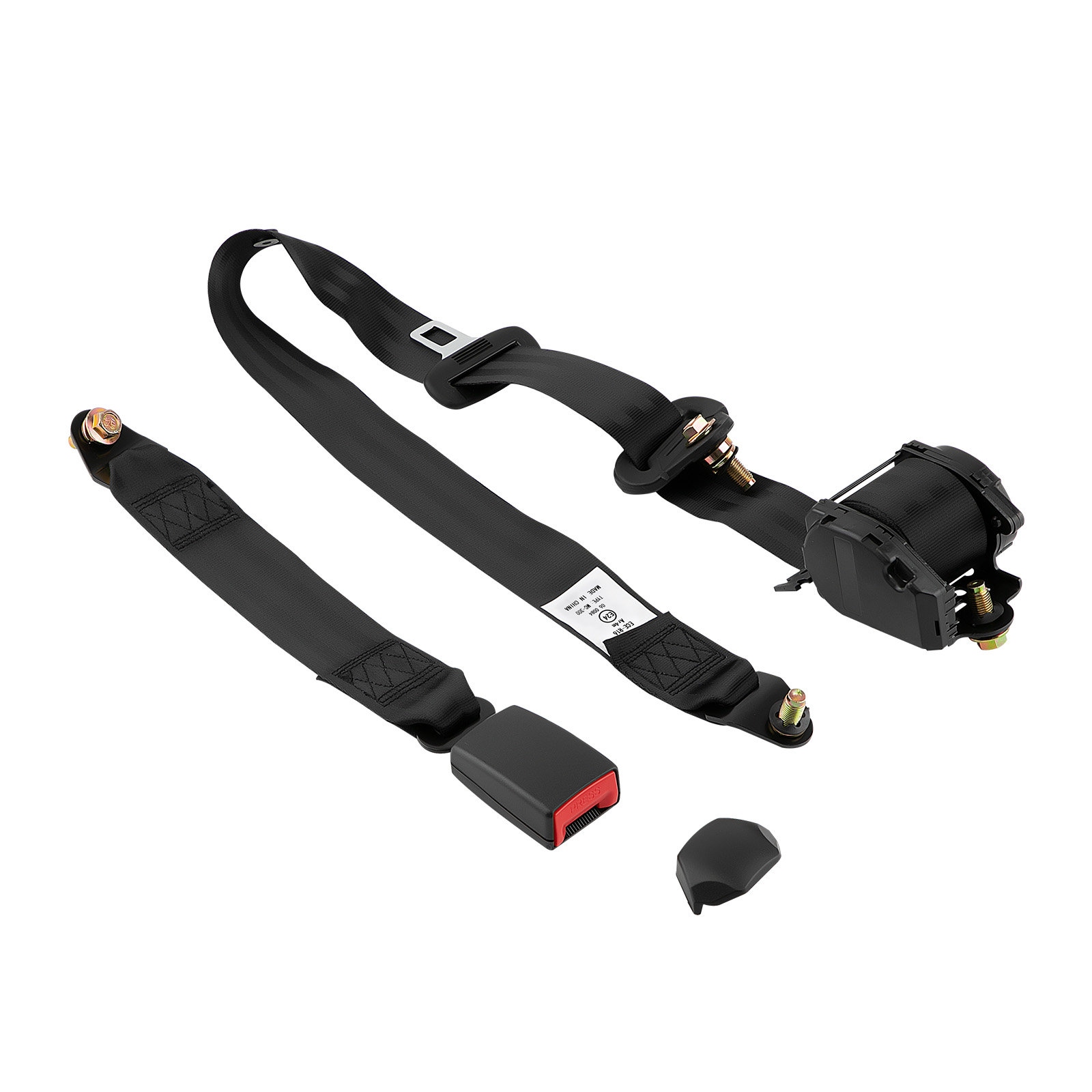 Universel 3 Point Rétractable Ceinture de Sécurité for Camion bus Réglable Noir