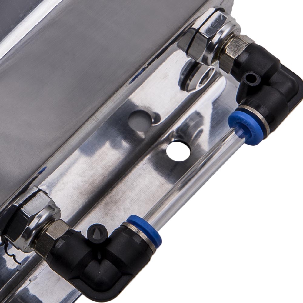 Universal 1L 12mm Coolant Radiator Overflow Recovery Water Tank Bottle Aluminum