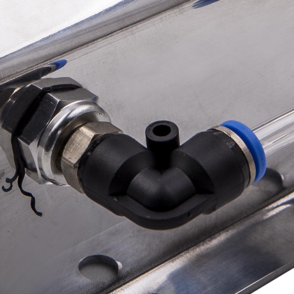 Universal 1L 12mm Coolant Radiator Overflow Recovery Water Tank Bottle Aluminum