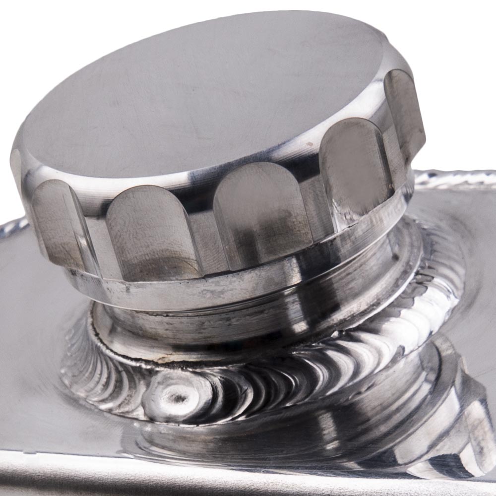 Universal 1L 12mm Coolant Radiator Overflow Recovery Water Tank Bottle Aluminum