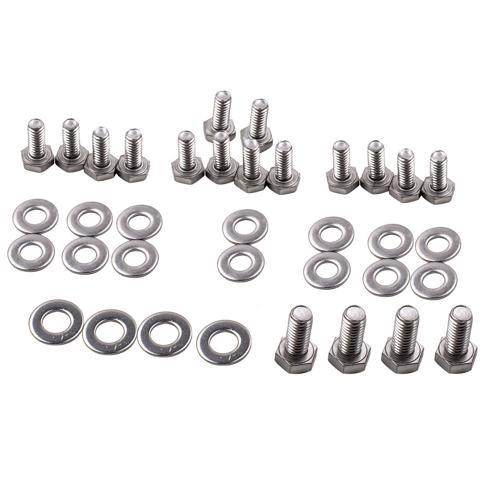 Stainless Engine Hex Bolt Kit Set for Chevy SBC 265 283 305 327 350 400