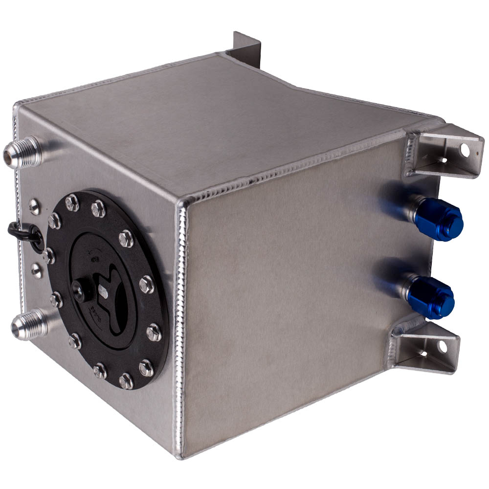 2.5 Gallon / 10 Litre Silver Aluminum Fuel Cell w/Sending Unit & INTERNAL FOAM