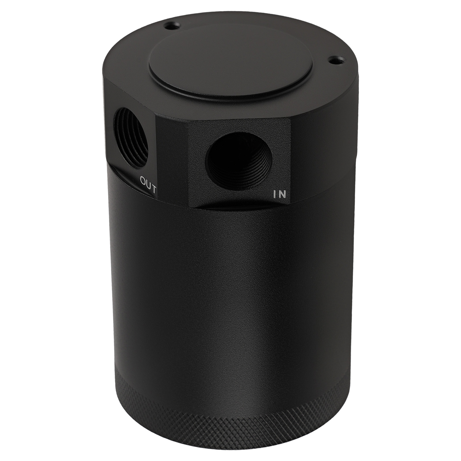 Universal 2 Ports Aluminum Oil Catch Can Tank Réservoir de bidon d'huile à