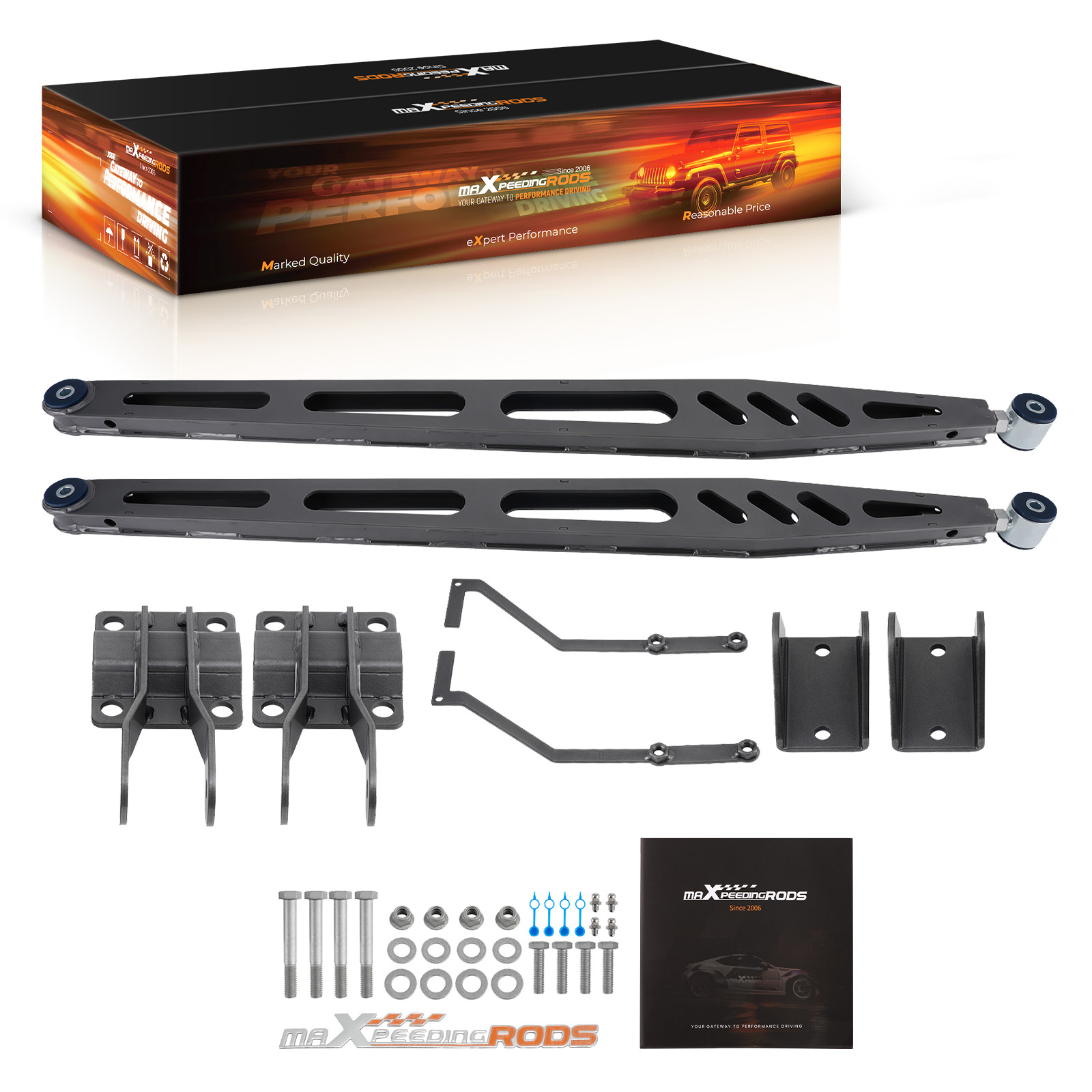 MaXpeedingrods Rear Traction Bar Kit For 2017-20 Ford F-150 4WD with 5-7