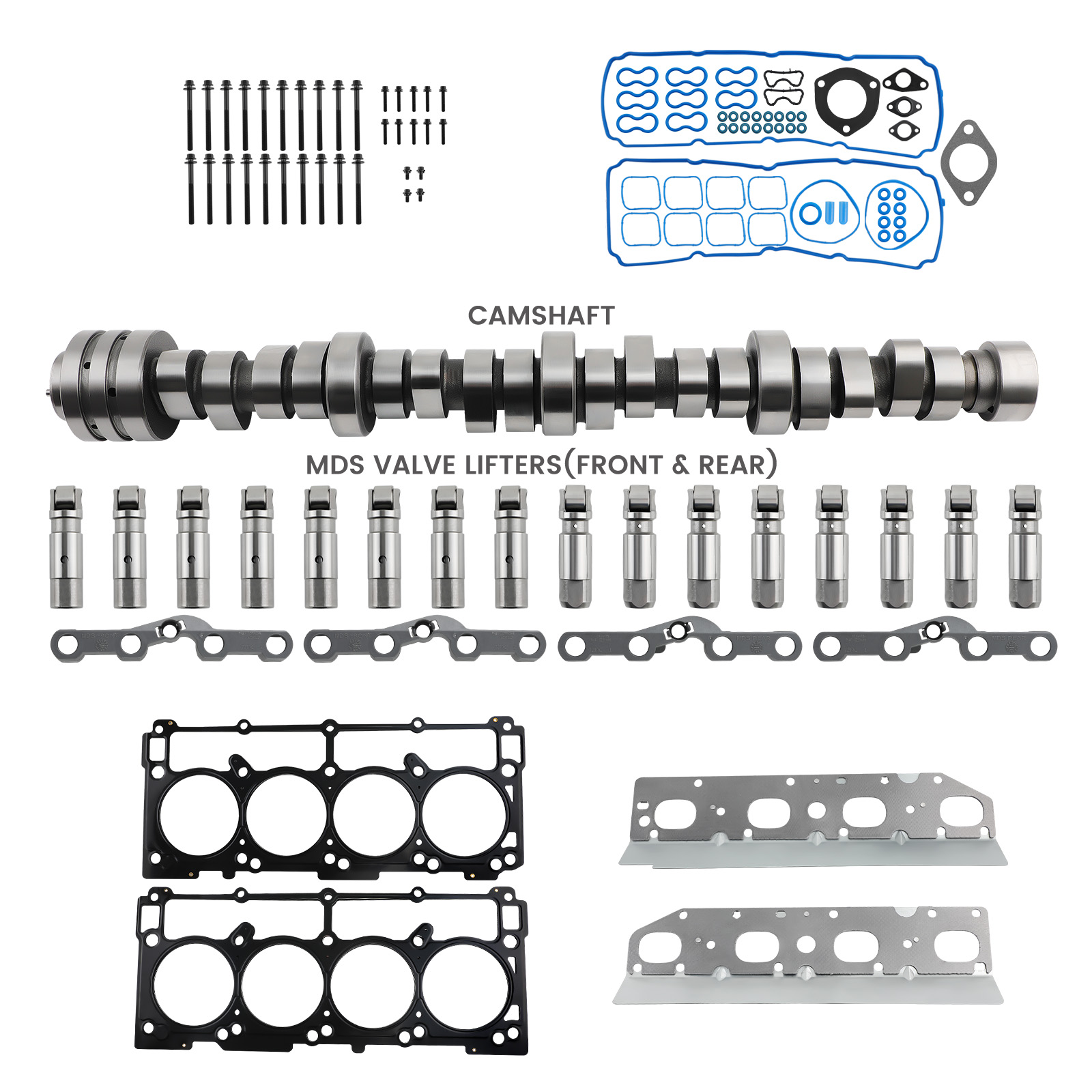 MDS lifters and Camshaft Head Gasket Kit For 09-15 Chrysler Dodge Jeep 5.7L
