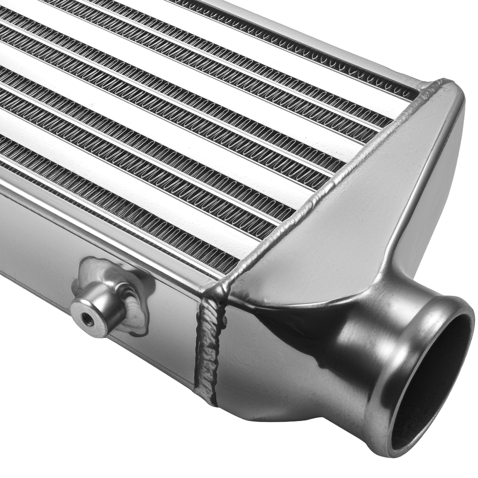 Universal Turbo Car Front Mount Bar Plate Intercooler Aluminum 27 x 7 x 2.5 Neuf