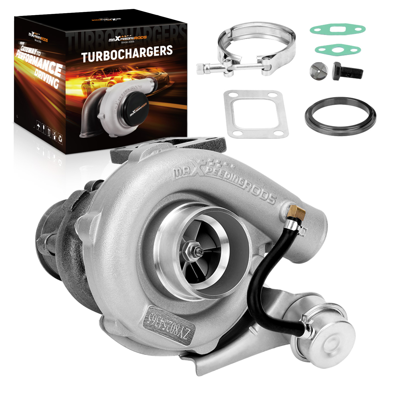 T04E T3 .63 Turbocompressor 400+HP Internal Wastegate V-band 1.5L- 2.5L
