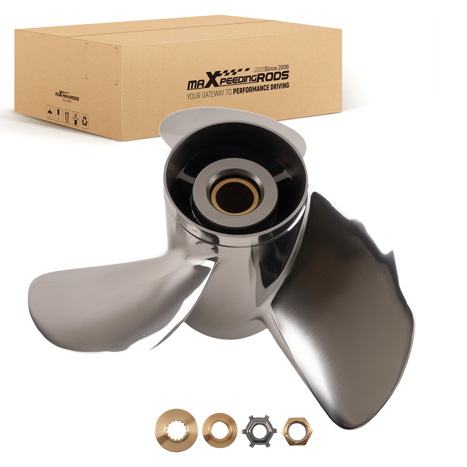 13x19 Stainless Propeller for Mercury Outboard 80 90 100 115 125 140HP