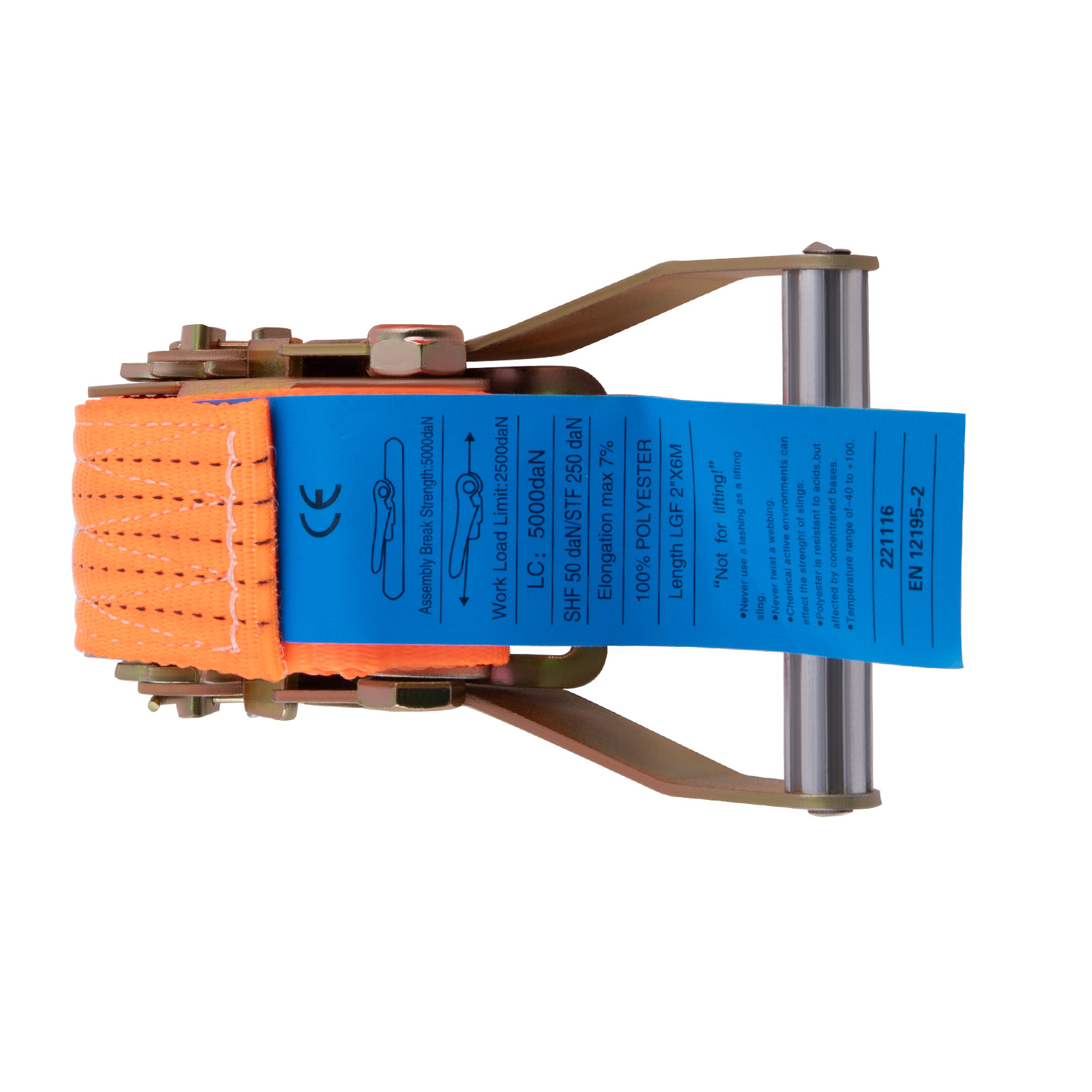 x10 50MM 6 Metre 5 Ton Ratchet Straps 5000KG 6M 5T Tie Down Lashing Claw Hook