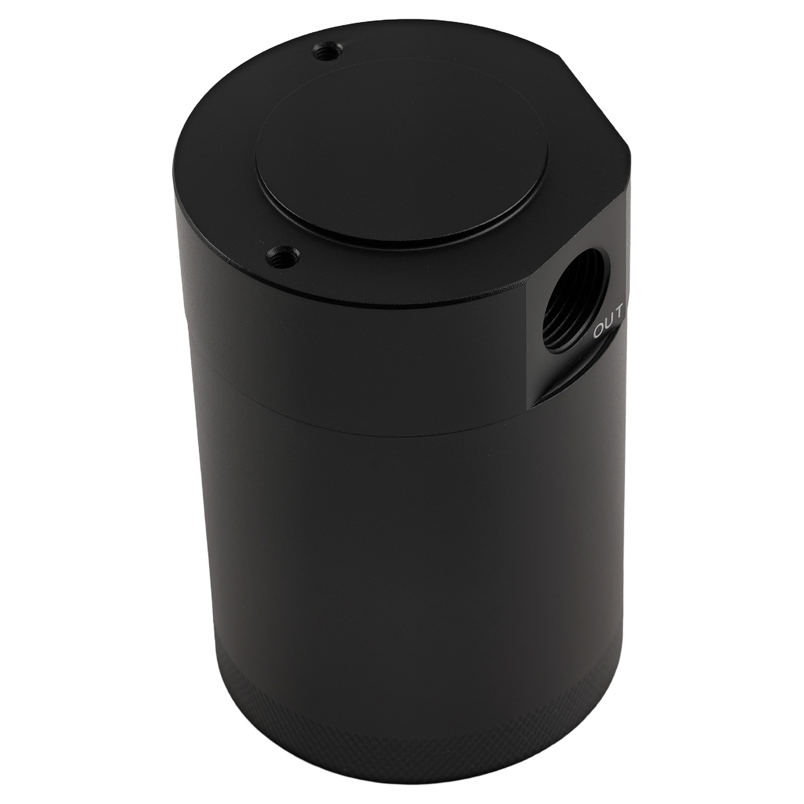 Universal 2 Ports Aluminum Oil Catch Can Tank Réservoir de bidon d'huile à