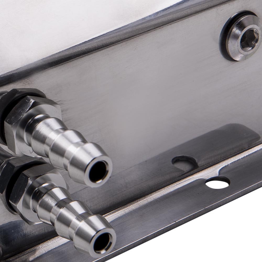 Universal 1L 12mm Coolant Radiator Overflow Recovery Water Tank Bottle Aluminum