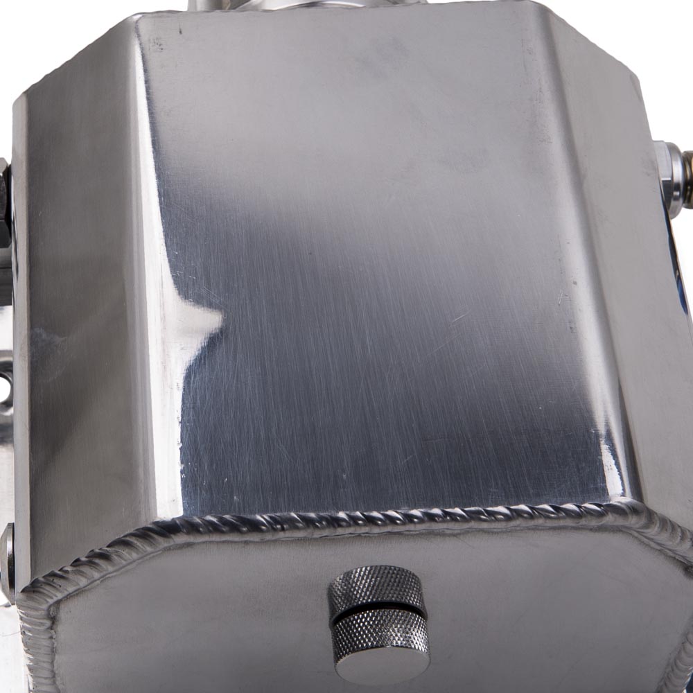 Universal 1L 12mm Coolant Radiator Overflow Recovery Water Tank Bottle Aluminum