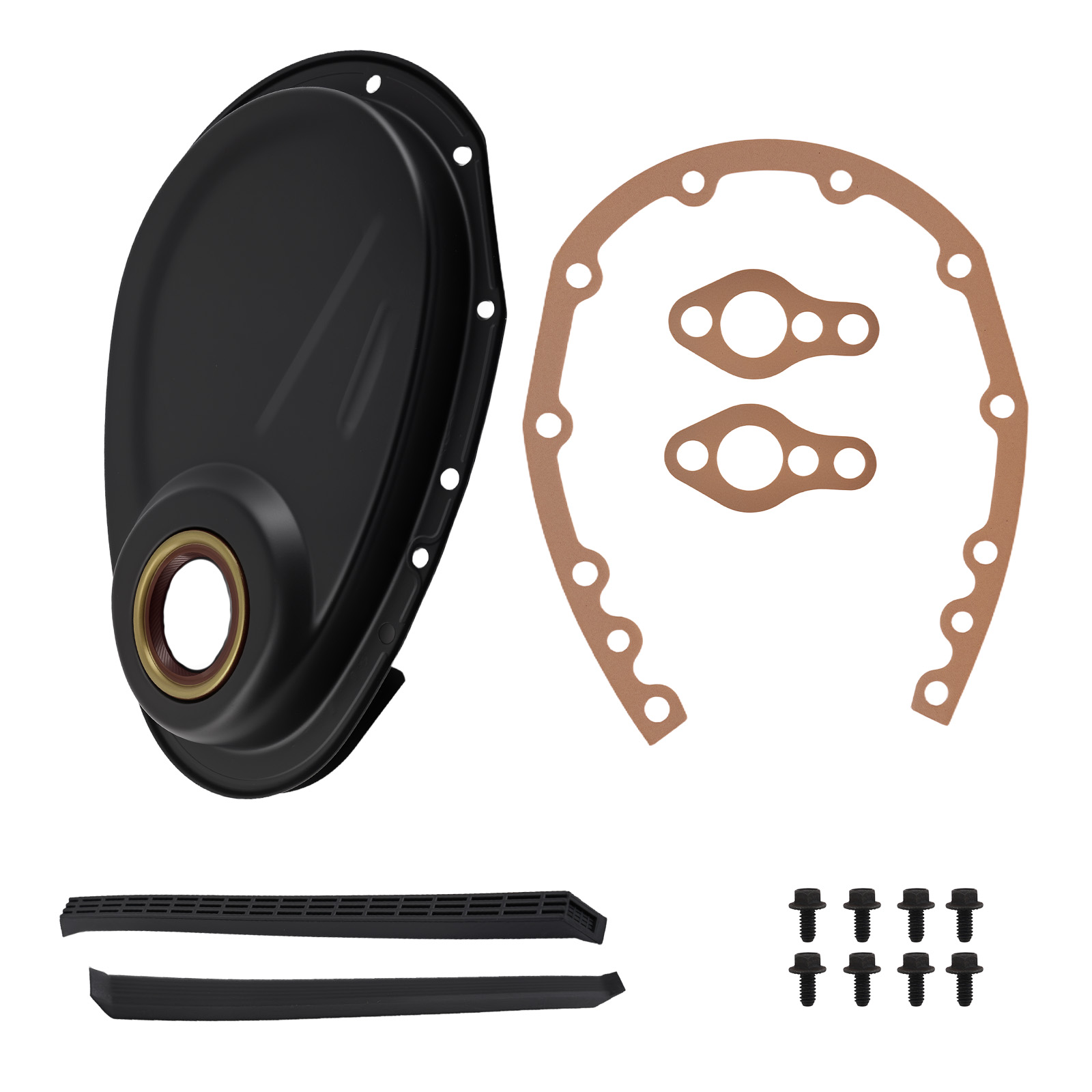 Black Steel Engine Cover for Chevrolet Small Block 283-400 V8 1958-86