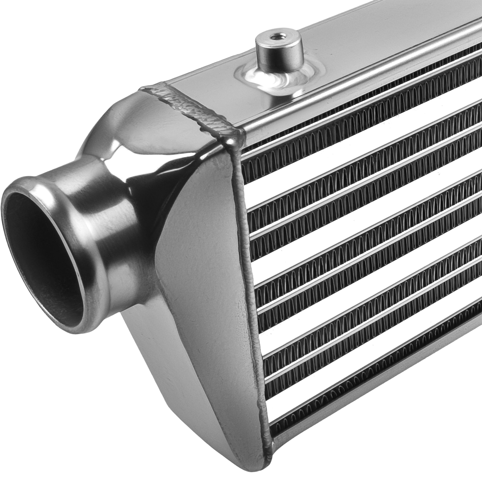 Universal Turbo Car Front Mount Bar Plate Intercooler Aluminum 27 x 7 x 2.5 Neuf