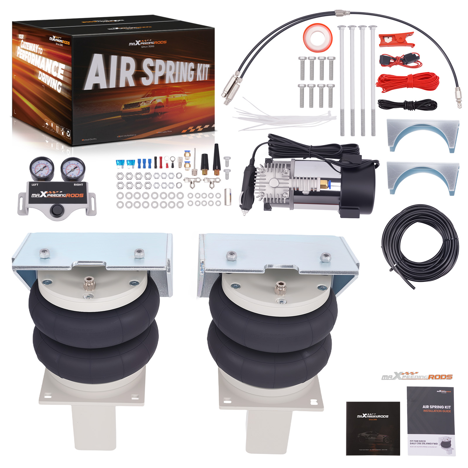 Kit Ressort Suspension Arrière for Iveco Daily 35S 35L 2006-2014 Towing 4000KG