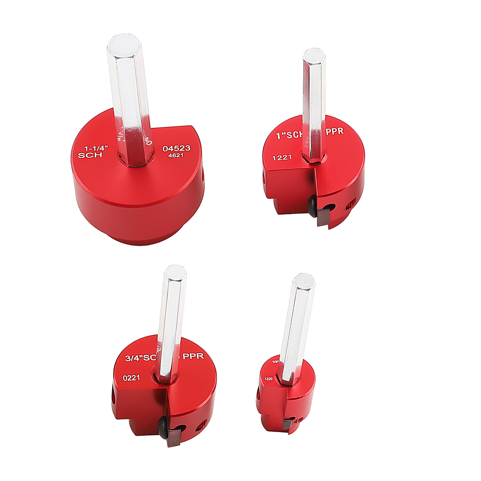 8pcs Plastic Pipe Fitting Reamer Tool For PPR50,PPR75,PPR100,PPR125,PPR150