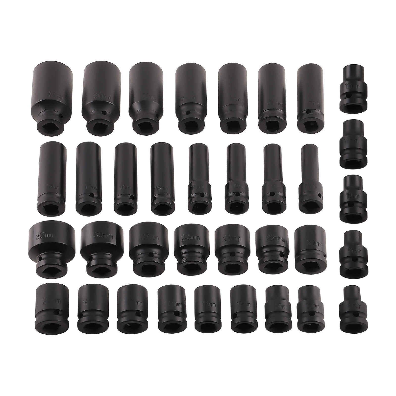 35PCs Deep Impact Socket 1/2