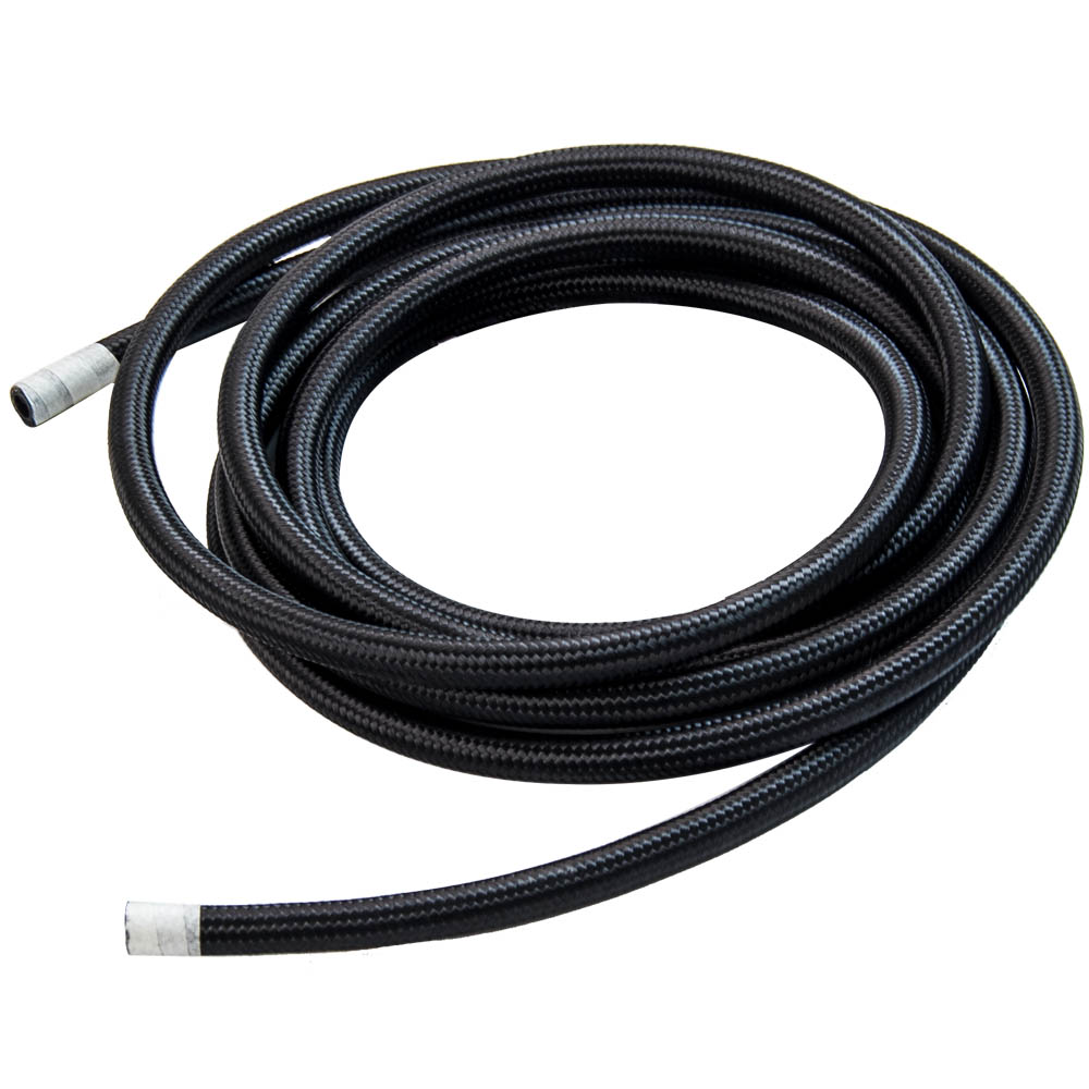 AN6 Kit de Tuyau de carburant huile tressé en nylon d'acier inoxydable 16.4FT