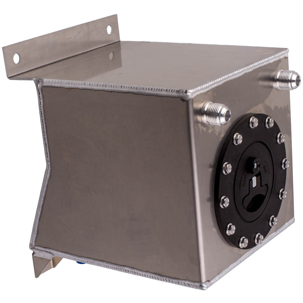 Universal 2.5 Gallon /10L Fuel Cell Tank Lightweight Aluminum 10AN male fitting