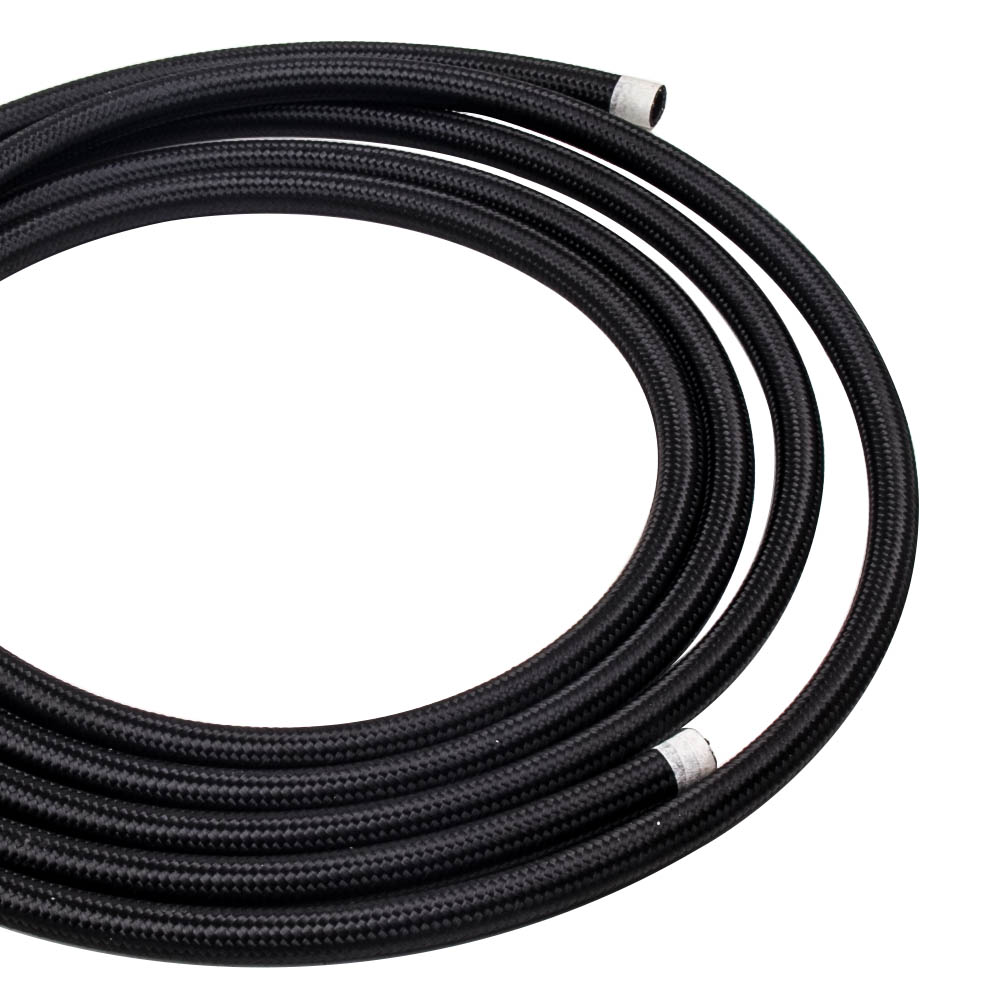 Tuyau de Carburant Tressé en Nylon AN8 avec 10 Pièces Kit de Raccords Garantie