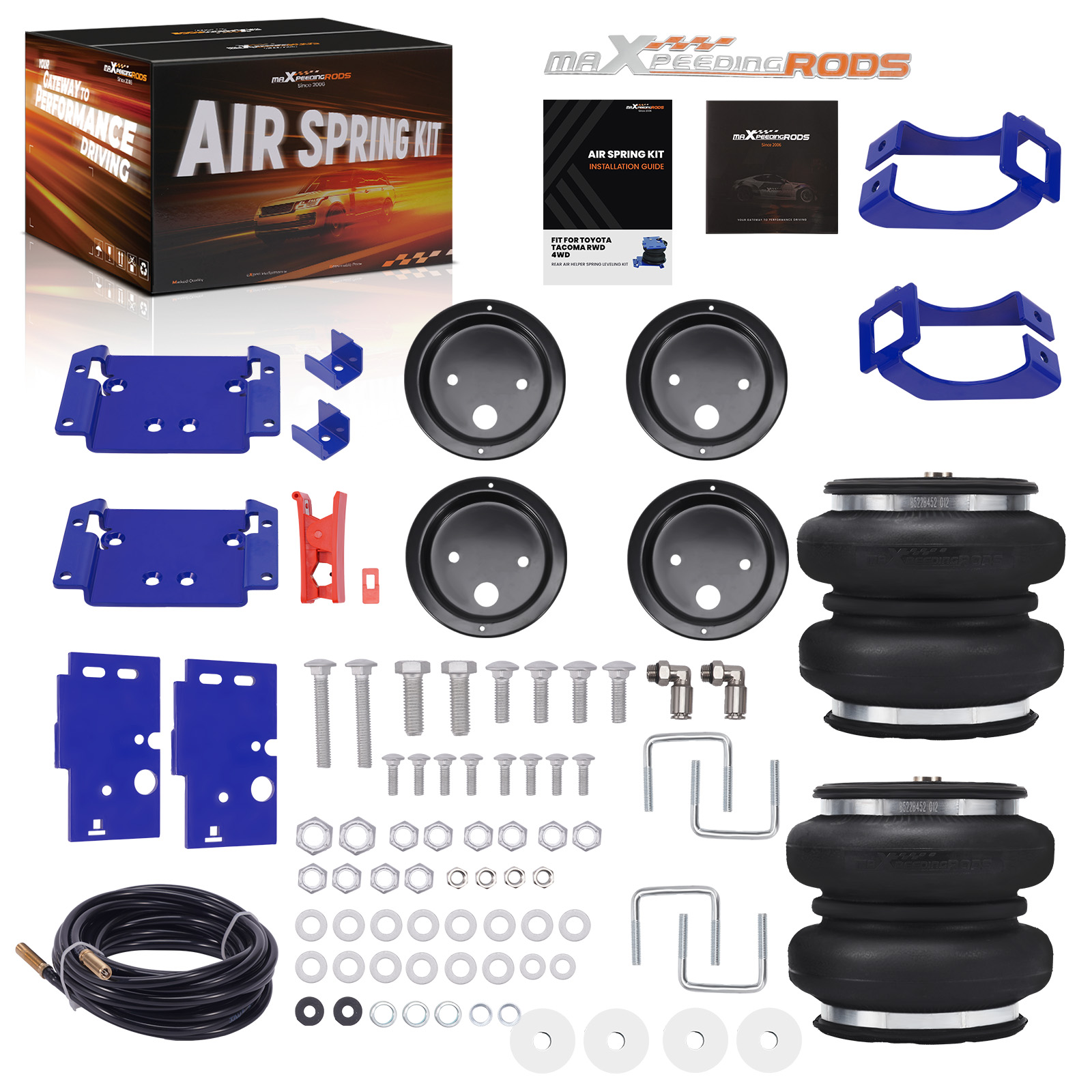 NEW Rear Air Suspension Spring Helper Kit For Toyota Tacoma 4WD 05-23 5000 LBS