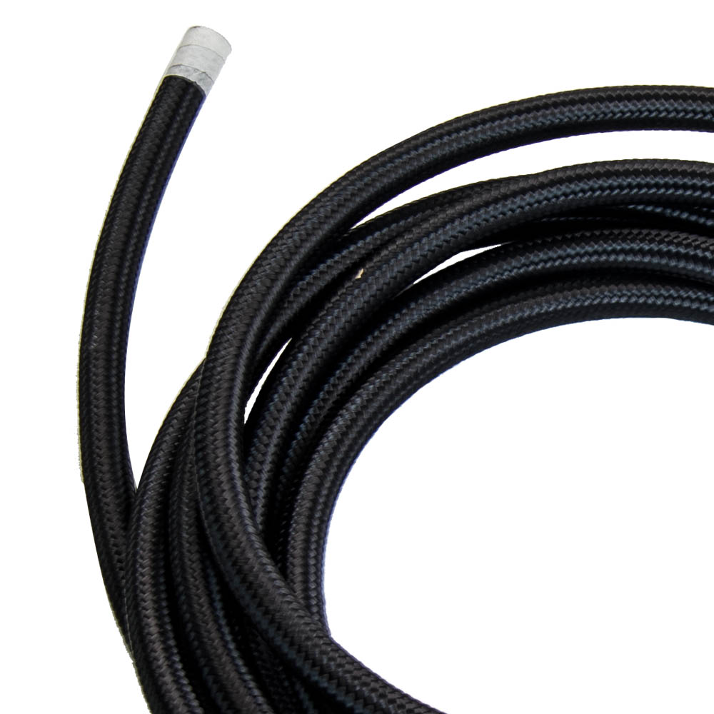 AN6 Kit de Tuyau de carburant huile tressé en nylon d'acier inoxydable 16.4FT
