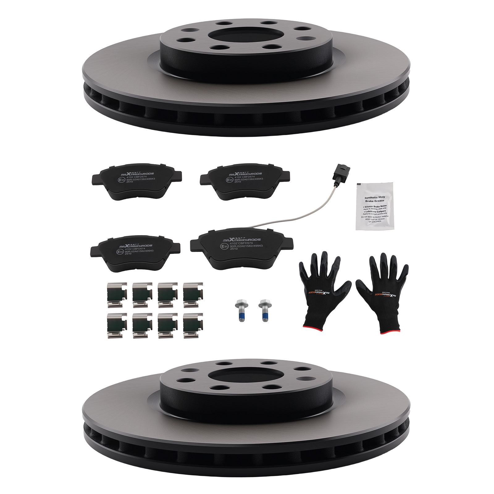 Disques Frein Ventilés Plaquettes Avant for Fiat Punto 199 1.4L 2009-2010