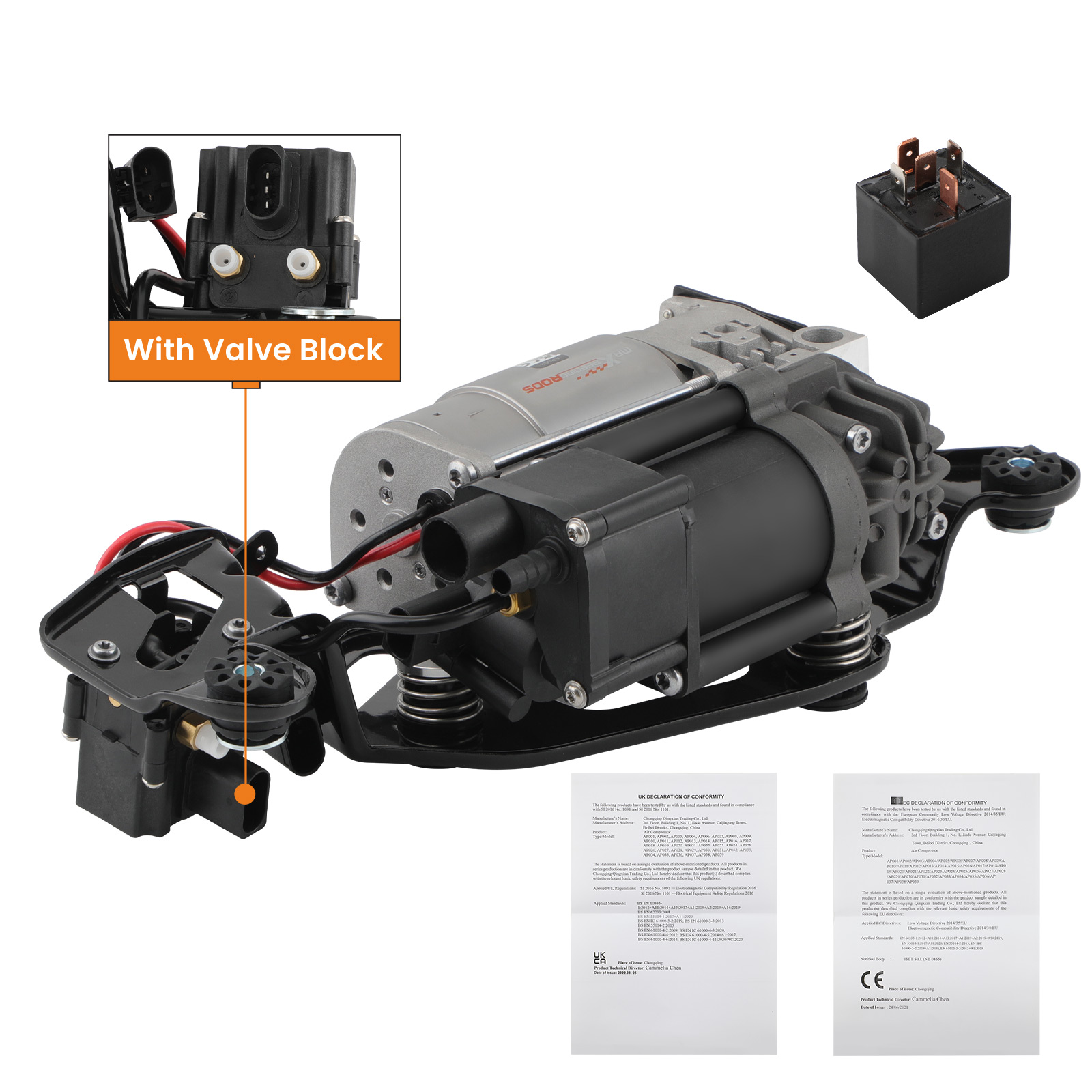 Air suspension compressor pump