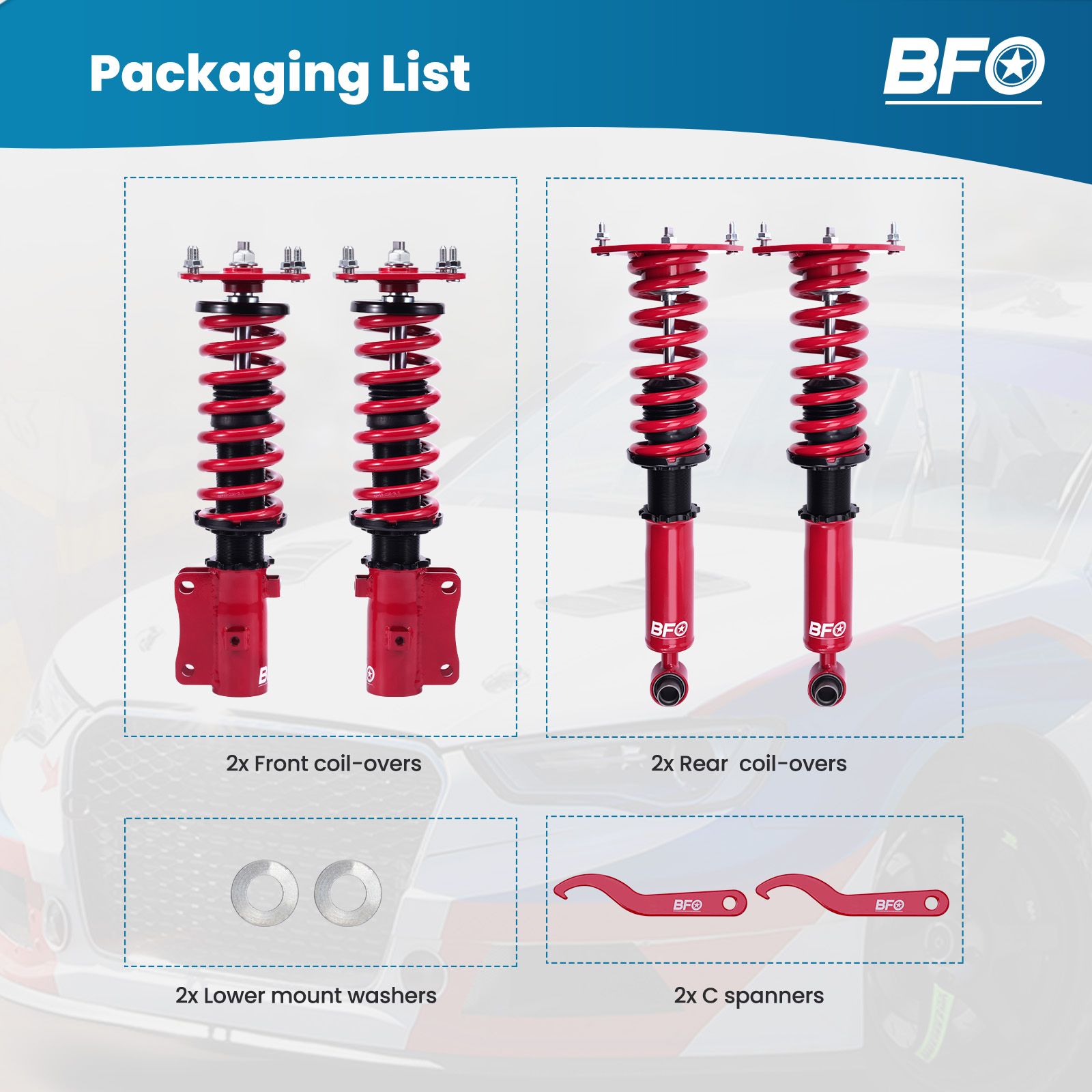 Coilovers Adjustable Strut Springs Kit for Mazda RX7 FC3S 85-92 | eBay