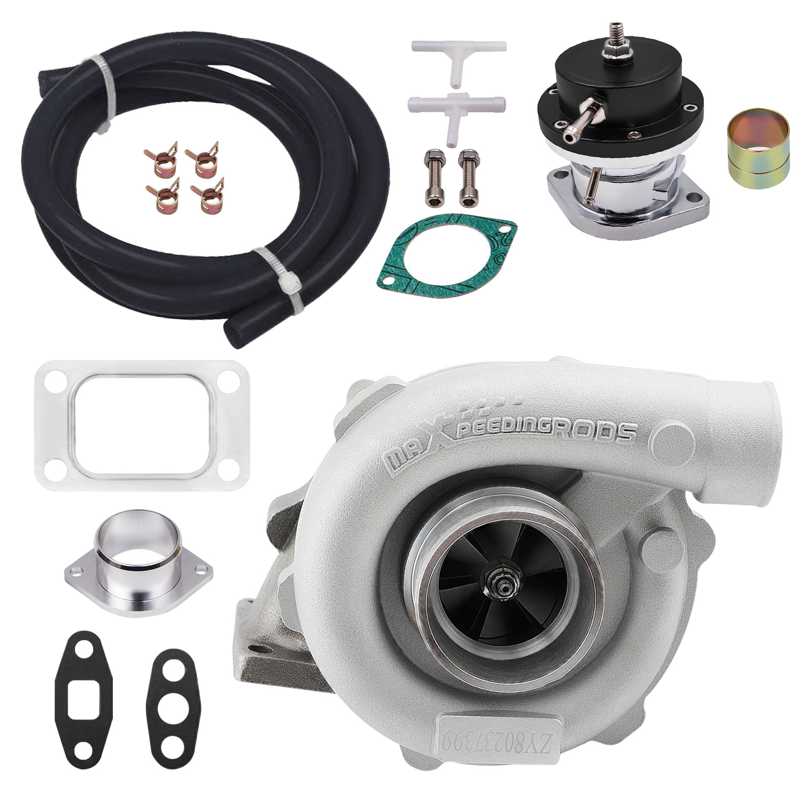 T3 T4 Turbo Universal+Vanne de purge RS 1.5L-2.5L 5 Bolts / T3 Flange 300+HP